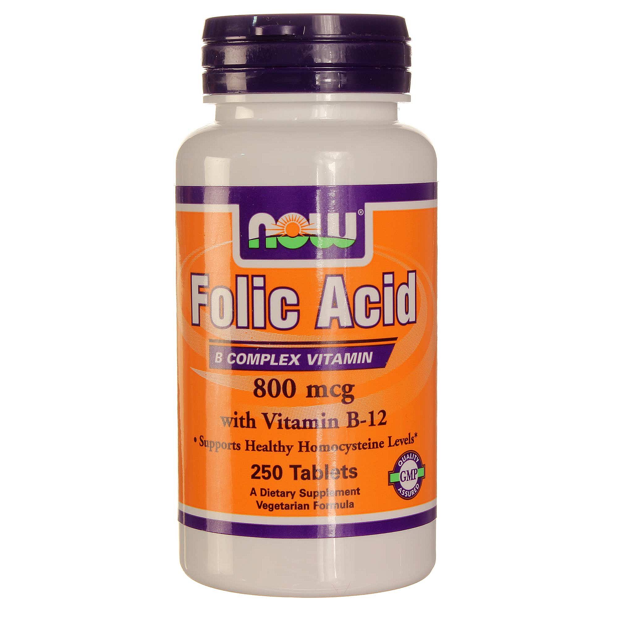 NOW Folic Acid with Vitamin B-12