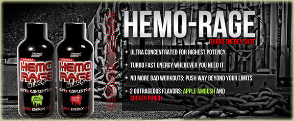 Энергетик Hemo Rage Black Ultra Concentrate Turbo Energy Shot от Nutrex